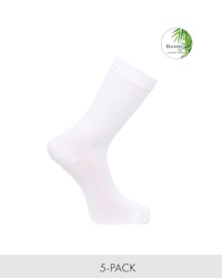Super-Comfi Bambustrumpa, Vit 5-Par