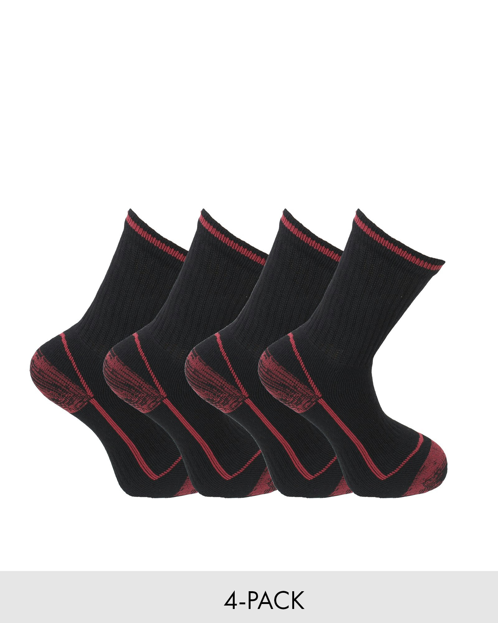 Kraftig Bambusocka Frottésula, Svart/Röd 4-Pack