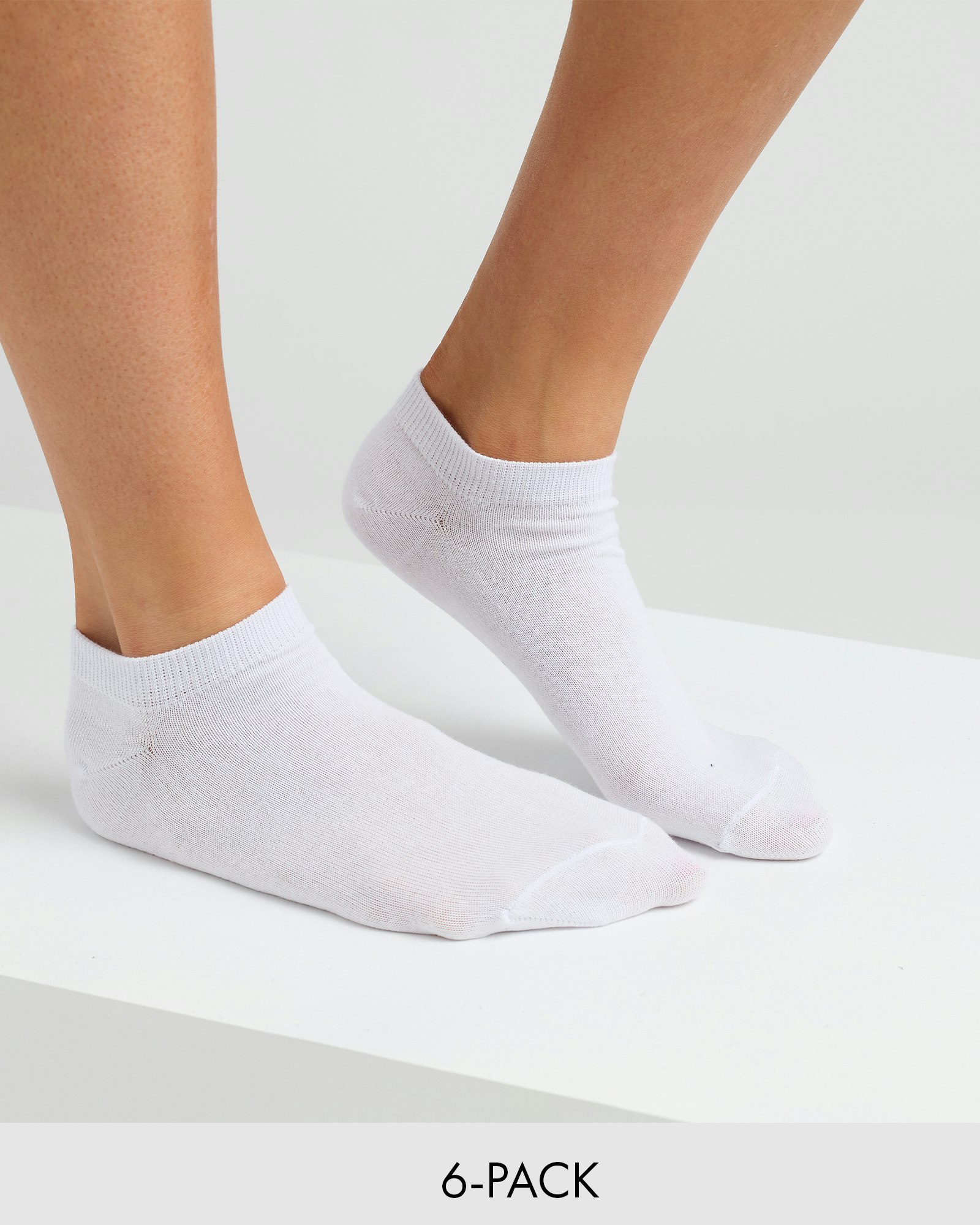 Sneaker's Socks - Utan Tåsöm i Bambu, Vit 6-pack