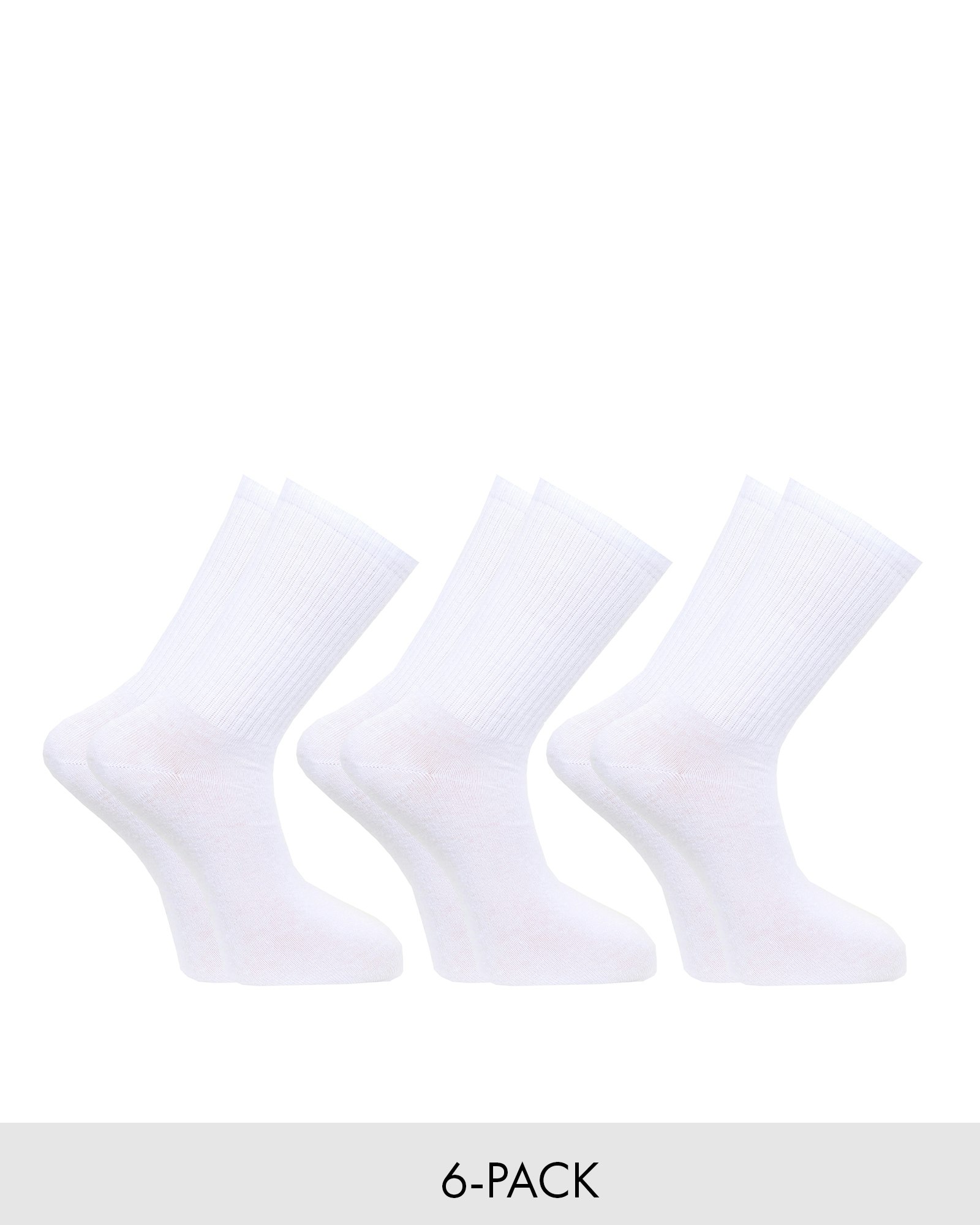 Tennis Socks Frottésula, Vit 6-pack