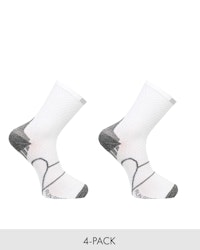 Running Socks Regular Reflex, Vit 4-pack