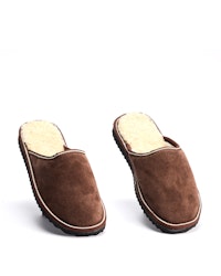 Mocka Slippers i Fårskinn SÄLEN, Brown