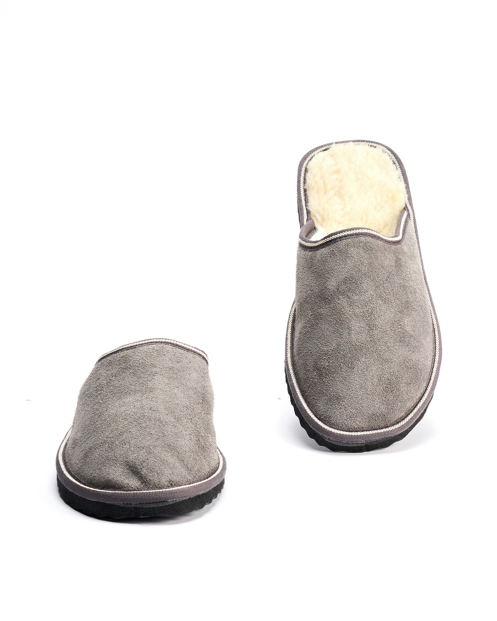 SÄLEN Fårskinn Slippers, Ljusgrå