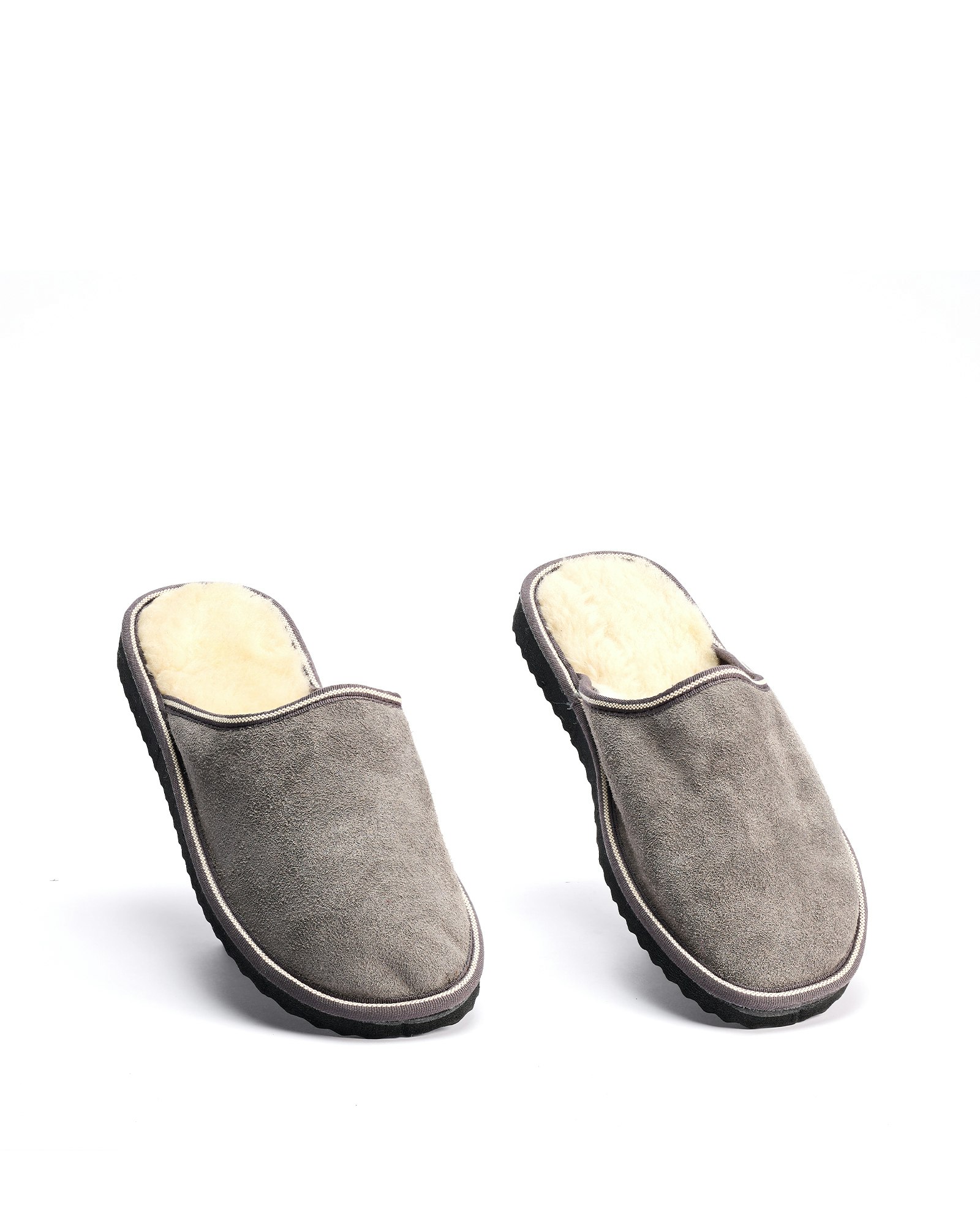 SÄLEN Fårskinn Slippers, Ljusgrå