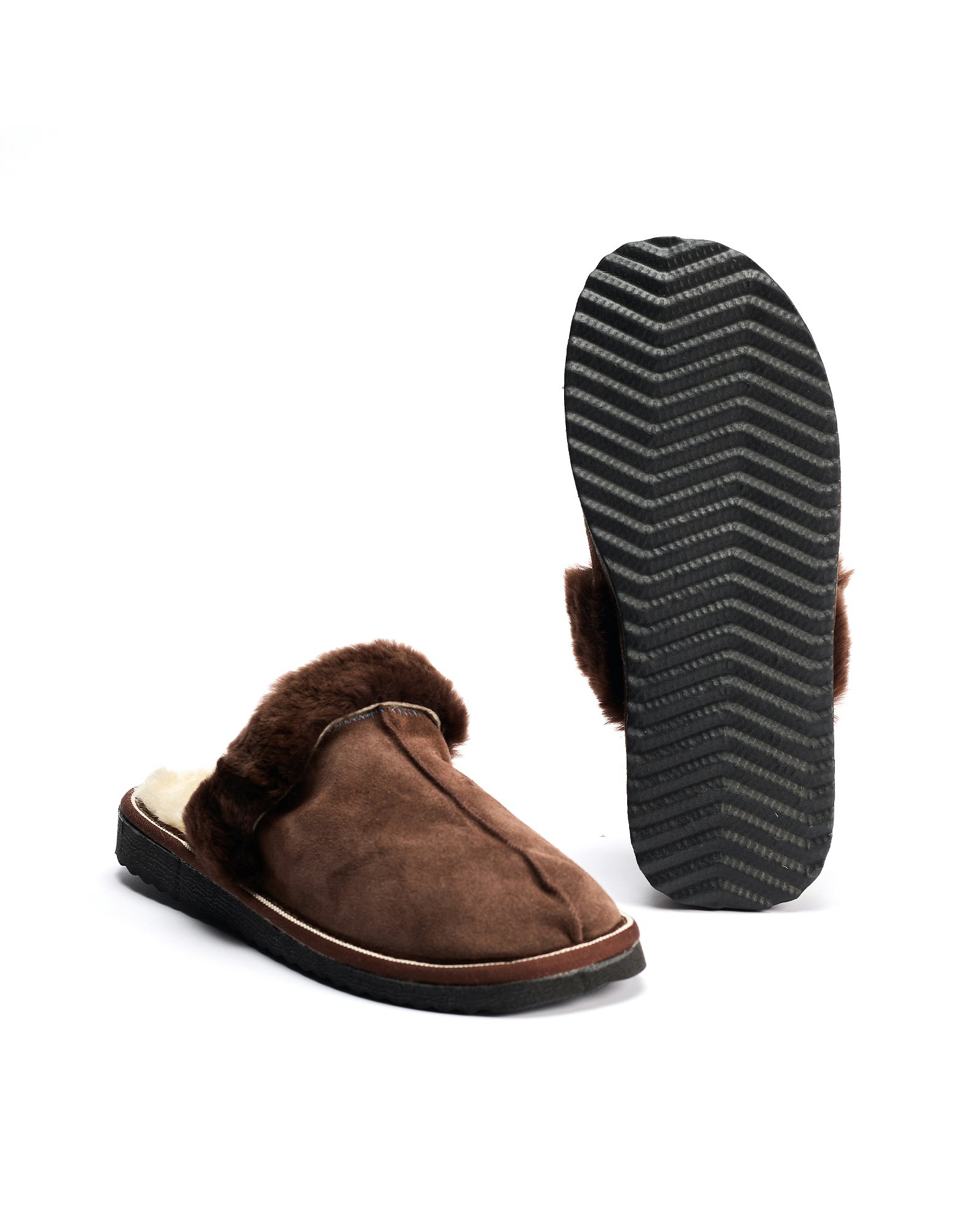 Fårskinn Slippers FJÄLL, Brown