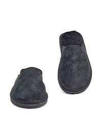 Mocka Slippers i Fårskinn SÄLEN, Black