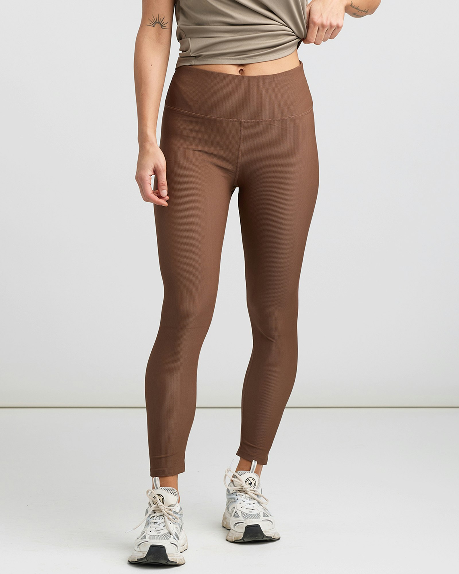 Ribbtights High Waist - Brun