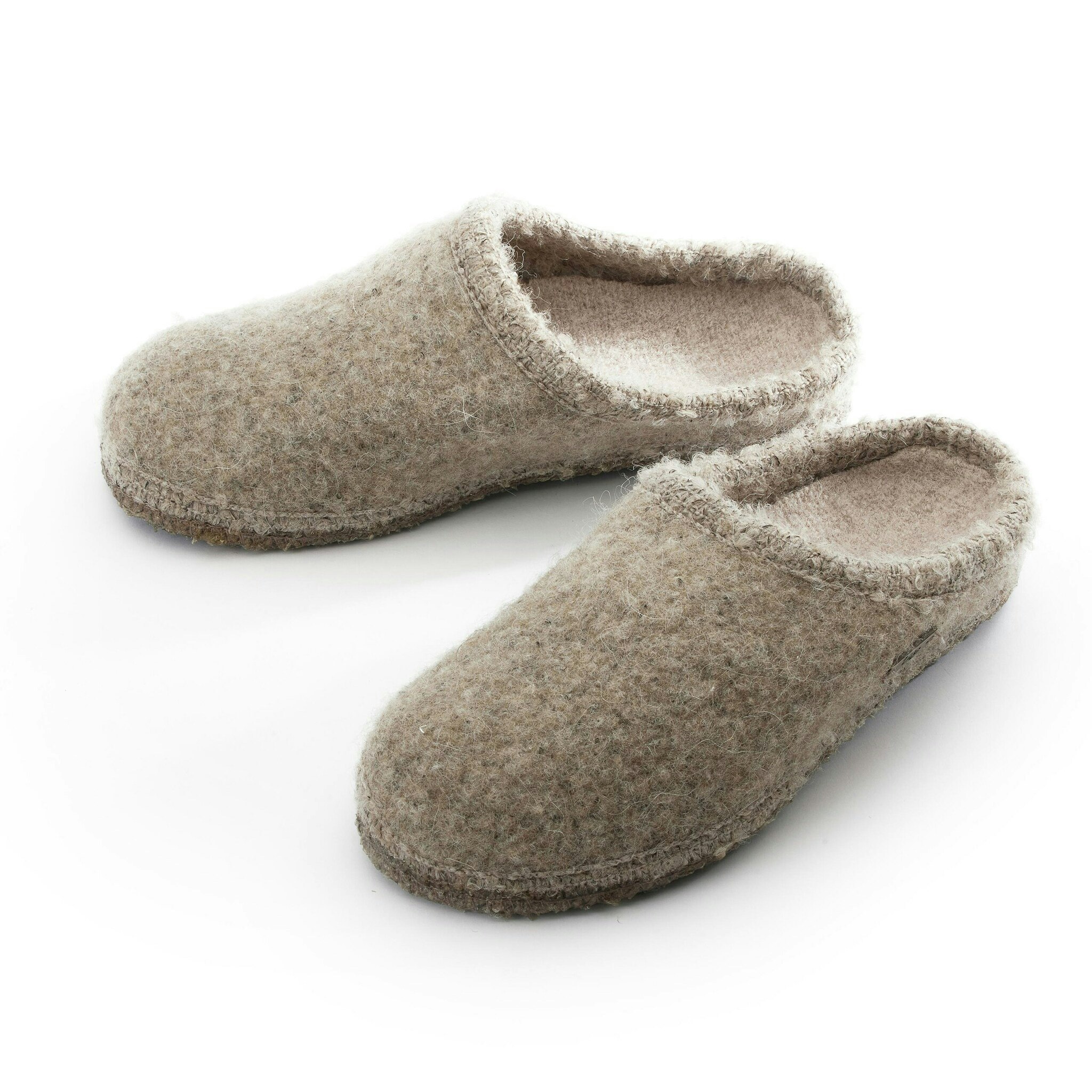 Tofflor Ulle Mohair Seamless, Beige Melange