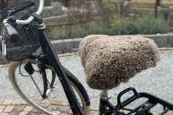 Överdrag för Cykelsadel 100% Äkta Fårskinn, Brun