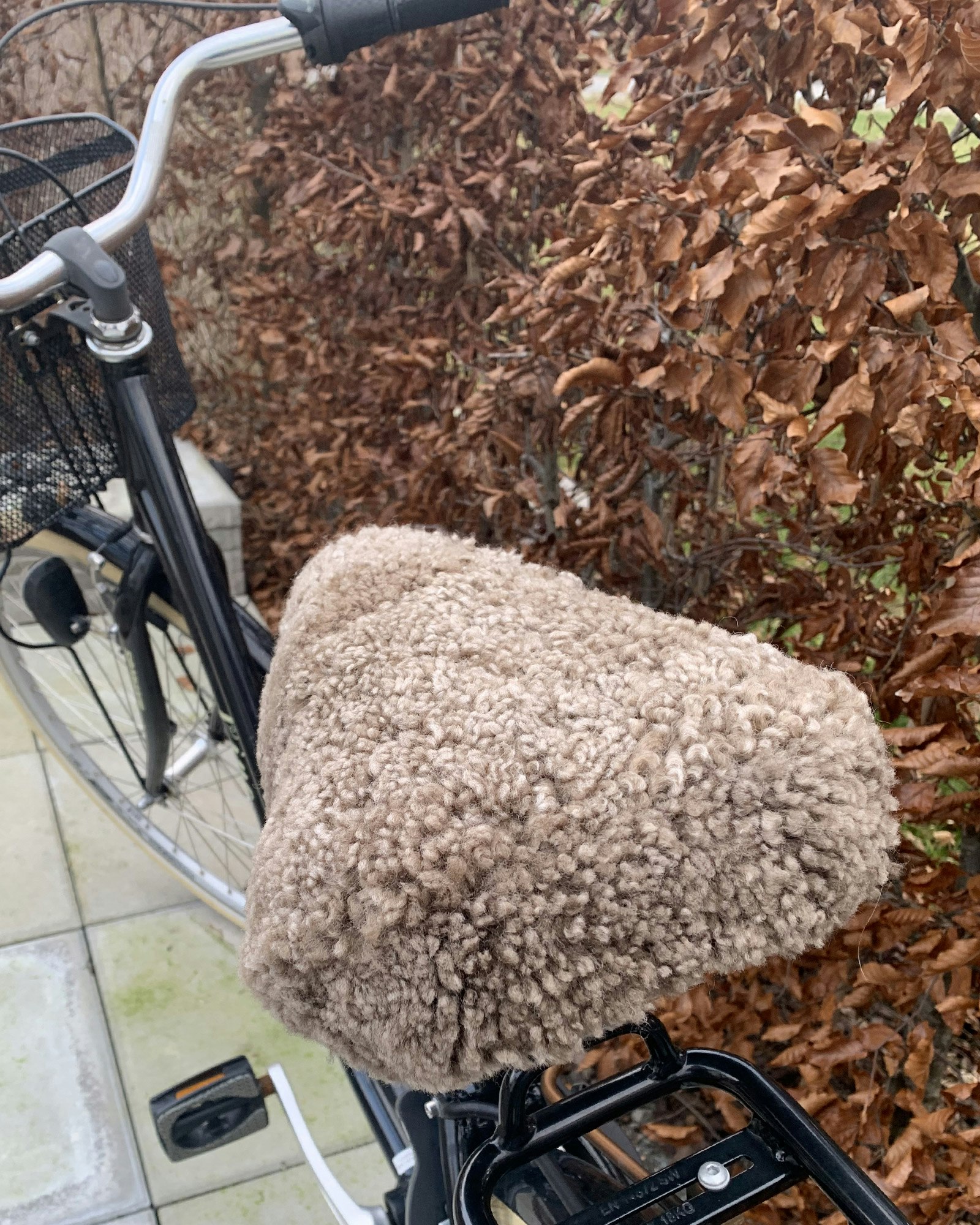 Överdrag för Cykelsadel 100% Äkta Fårskinn, Brun