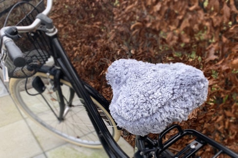Överdrag för Cykelsadel 100% Äkta Fårskinn, Grå