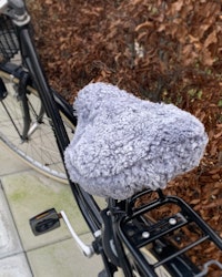Överdrag för Cykelsadel 100% Äkta Fårskinn, Grå
