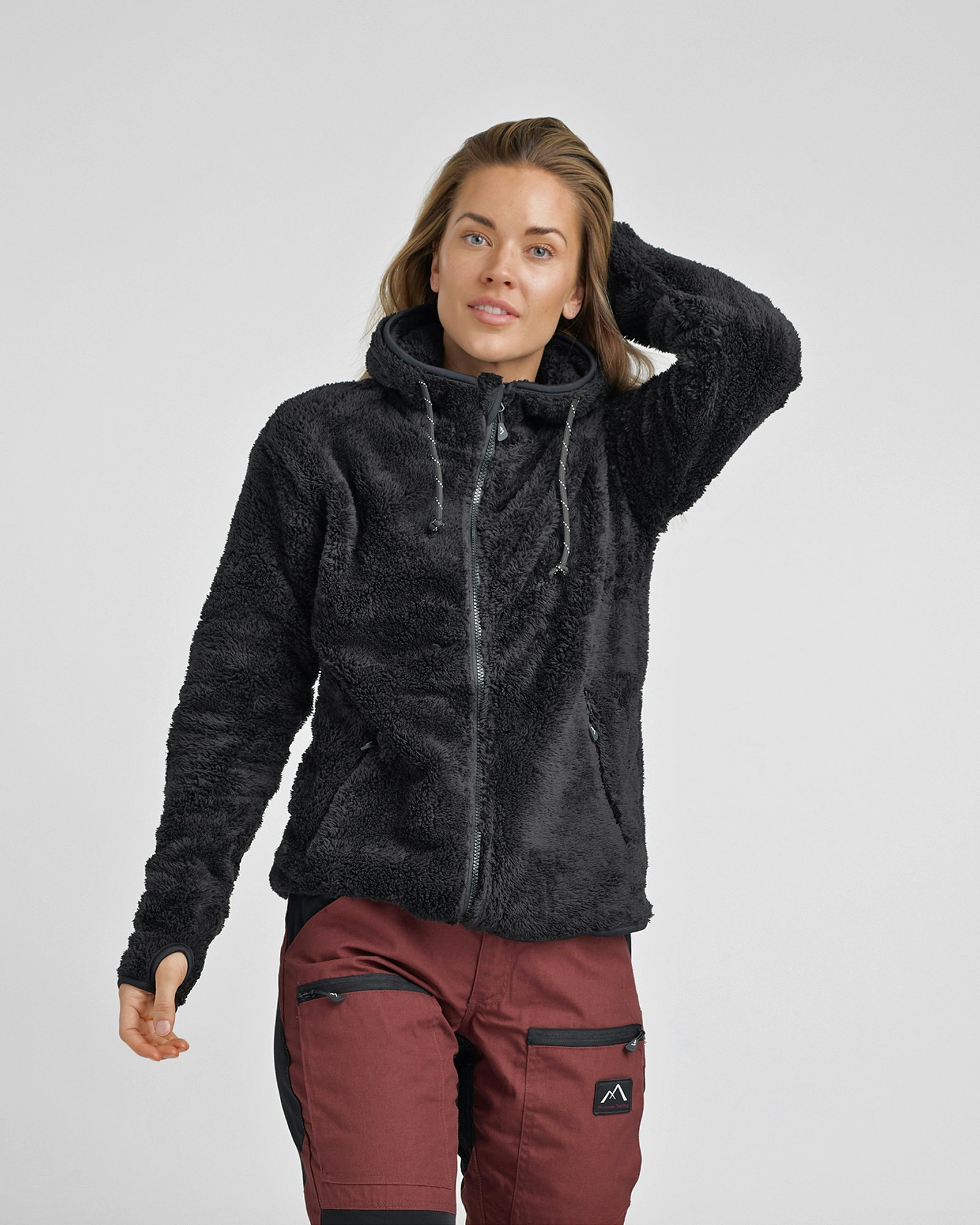 Softpile Hoodie Dam Svart