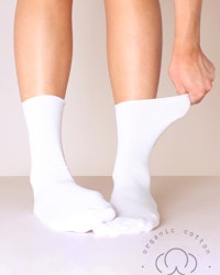 Sense Organic Cotton Socks, Vit 3-Par