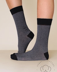 Organic Cotton, Salt & Peppar Svart-Grå, 3-Par