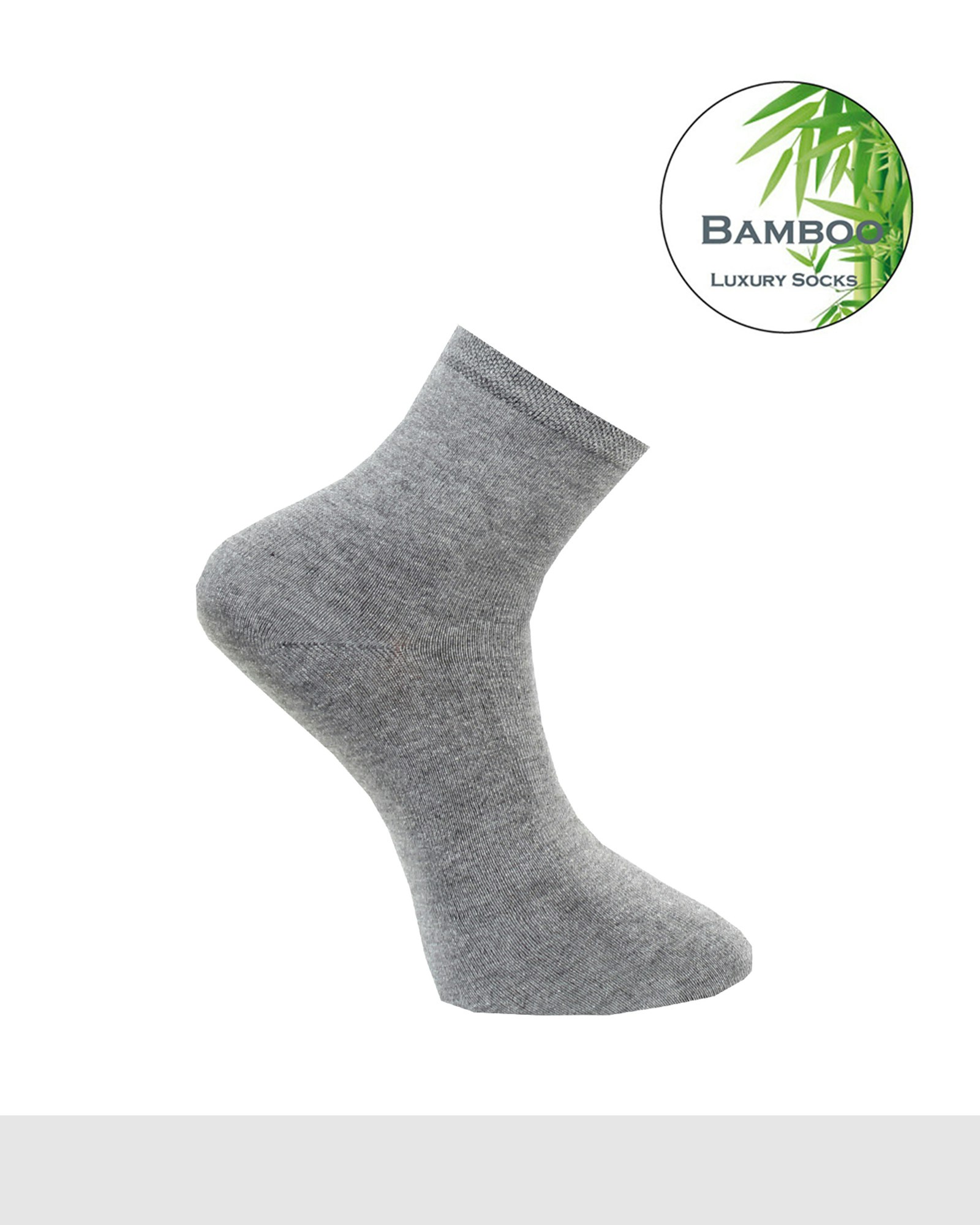 Super-Comfi Short-Ankle Socks Bambu, Grå / 2-Par