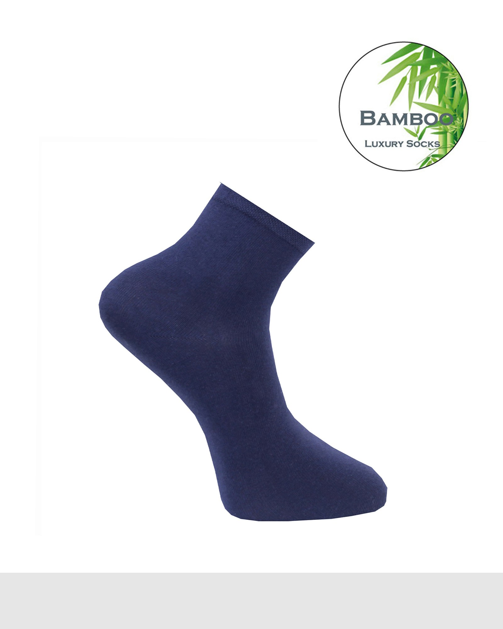 Super-Comfi Ankle Strumpa i Bambu 4-Par, Marin