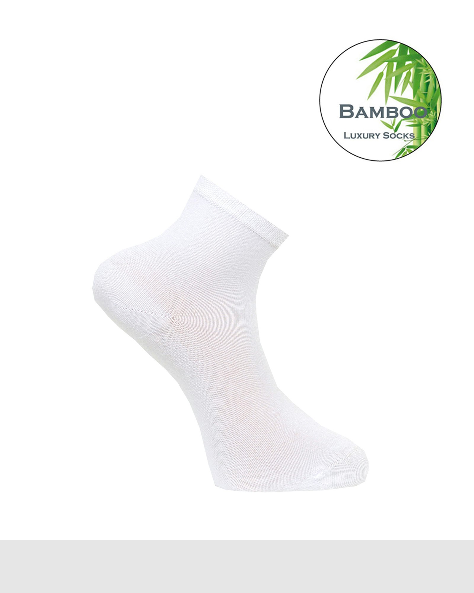Super-Comfi Short-Ankle Socks Bambu, Vit / 2-Par