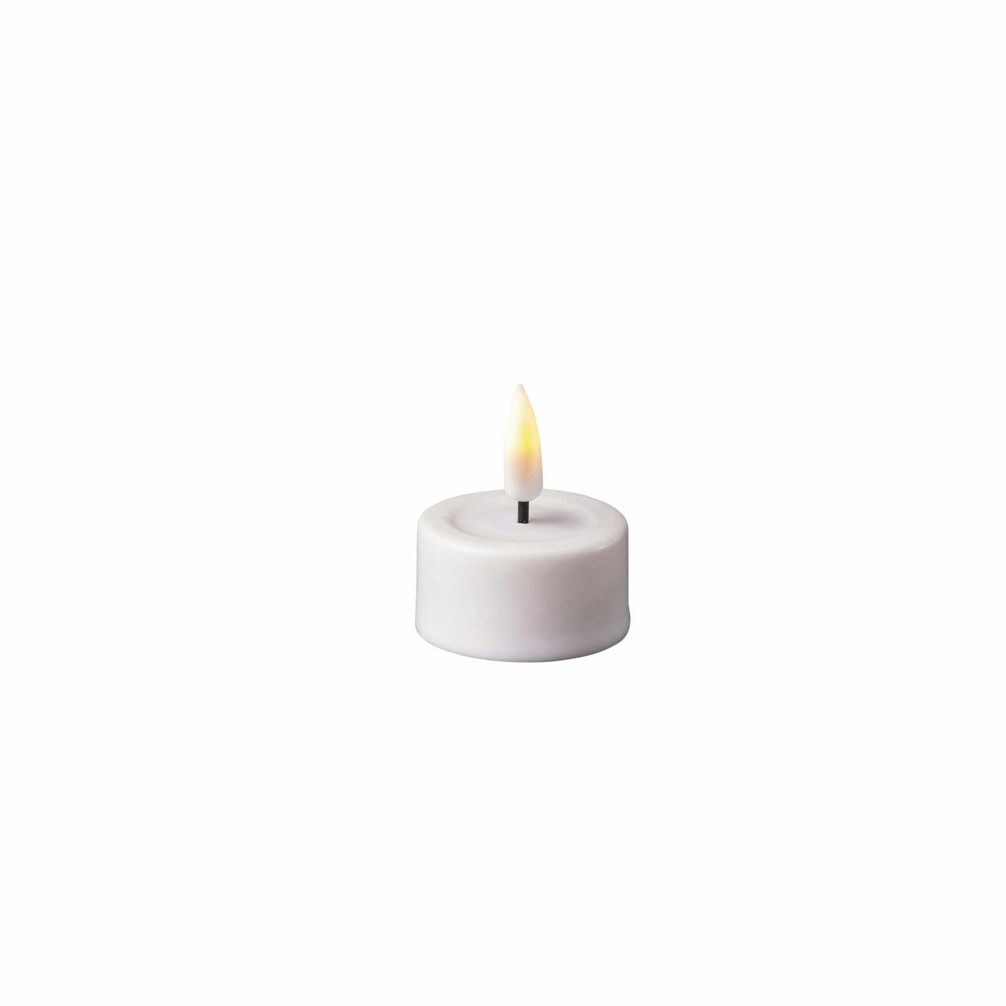 Deluxe LED-Värmeljus VITA Ø 3,5 - Real Flame, Set av 4st