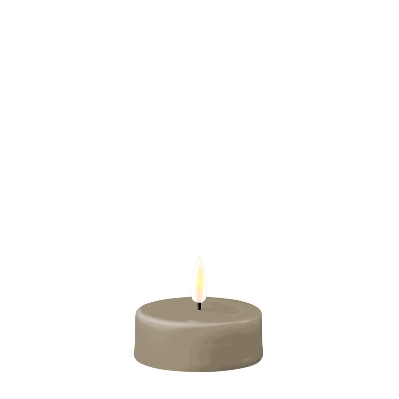 LED-Tealight SAND Ø 6,1 Jumbo, Set av 2