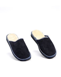 SÄLEN Fårskinn Slippers, Marinblå