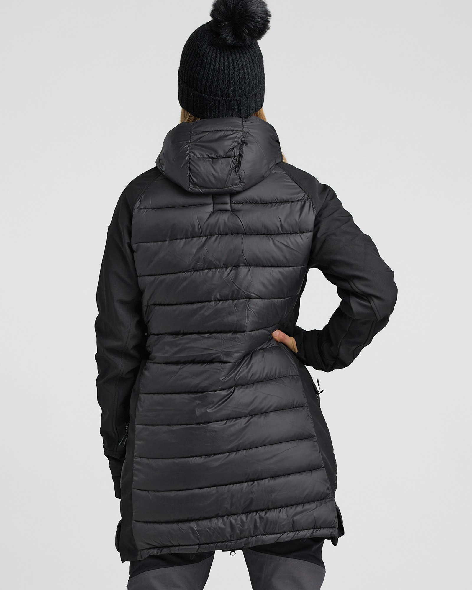 Long Jacket Dam, Softshell/Hybrid Black