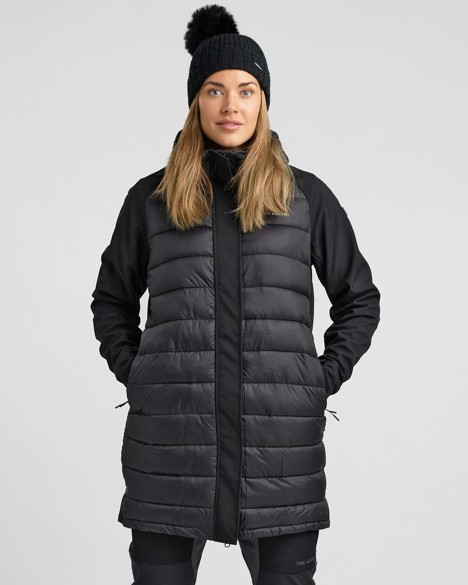 Long Jacket Dam, Softshell/Hybrid Black