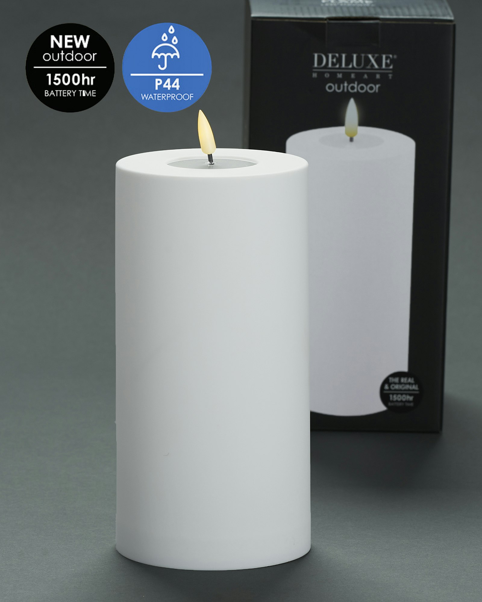 Utomhus LED-Blockljus Ø10 - Höjd 20cm