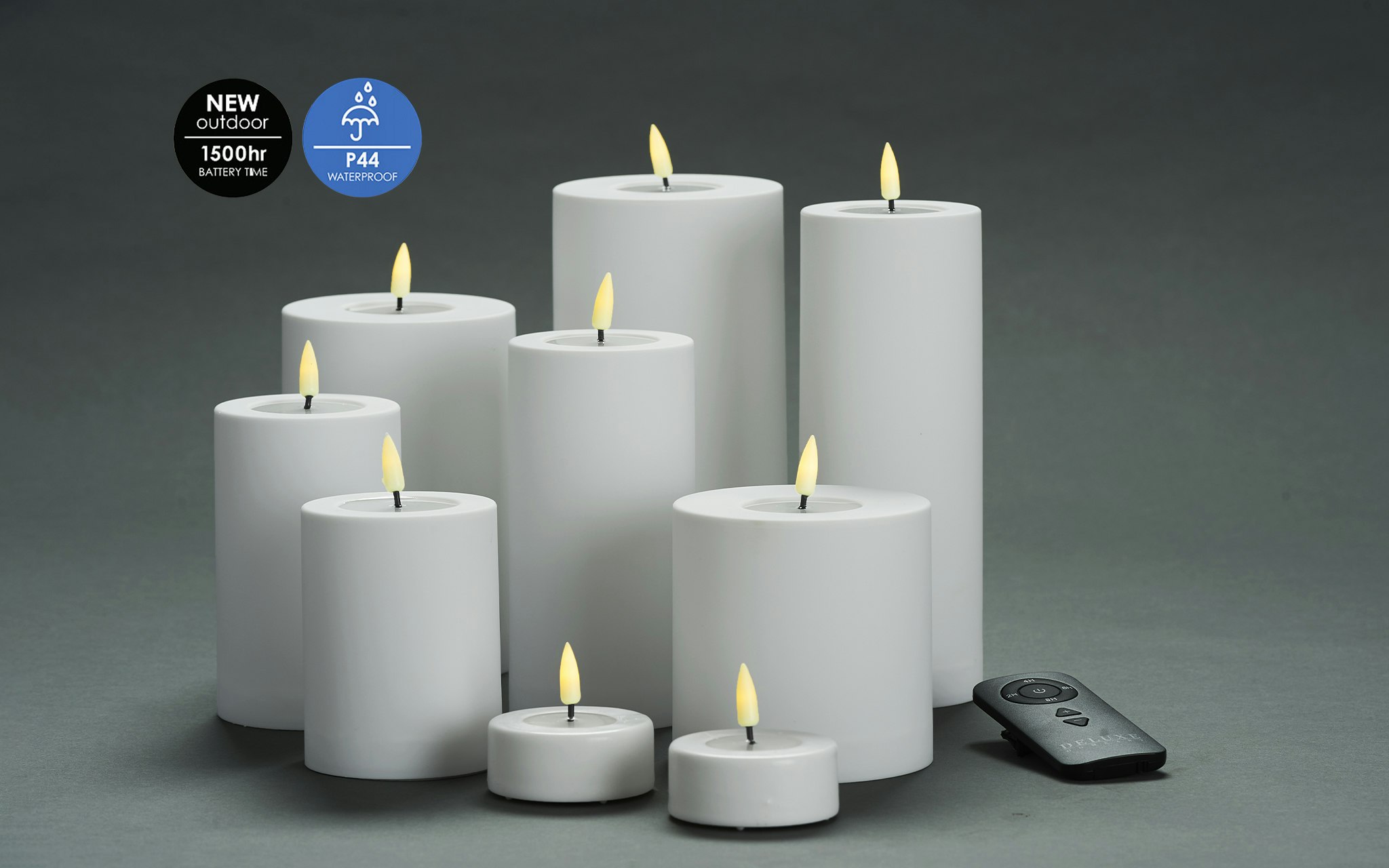 BOXPAKET! LED-Ljus Outdoor inkl Remote White i Set av 9pk-Mix