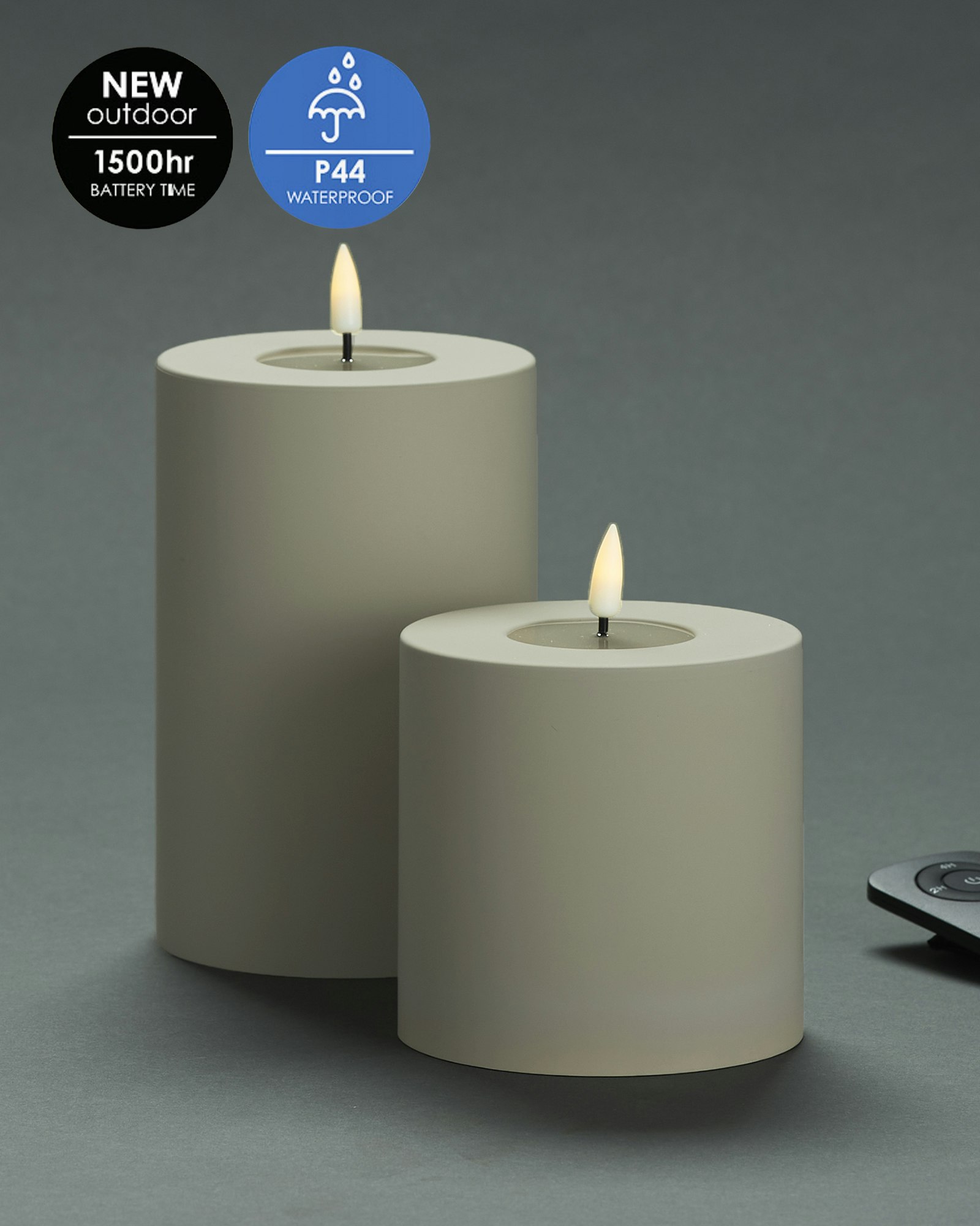Utomhus LED-Blockljuspaket Ø10 Set av 2