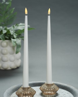 Deluxe LED-Shiny Dinner Candles – Real Flame H28, Set av 2