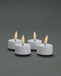 Deluxe LED-Värmeljus VITA Ø 3,5 - Real Flame, Set av 4st