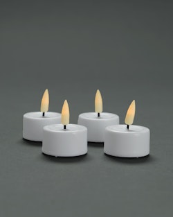 Deluxe LED-Värmeljus VITA Ø 3,5 - Real Flame, Set av 4st
