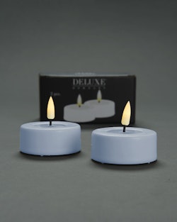 LED-Tealight LJUSBLÅ Ø 6,1 Jumbo, Set av 2