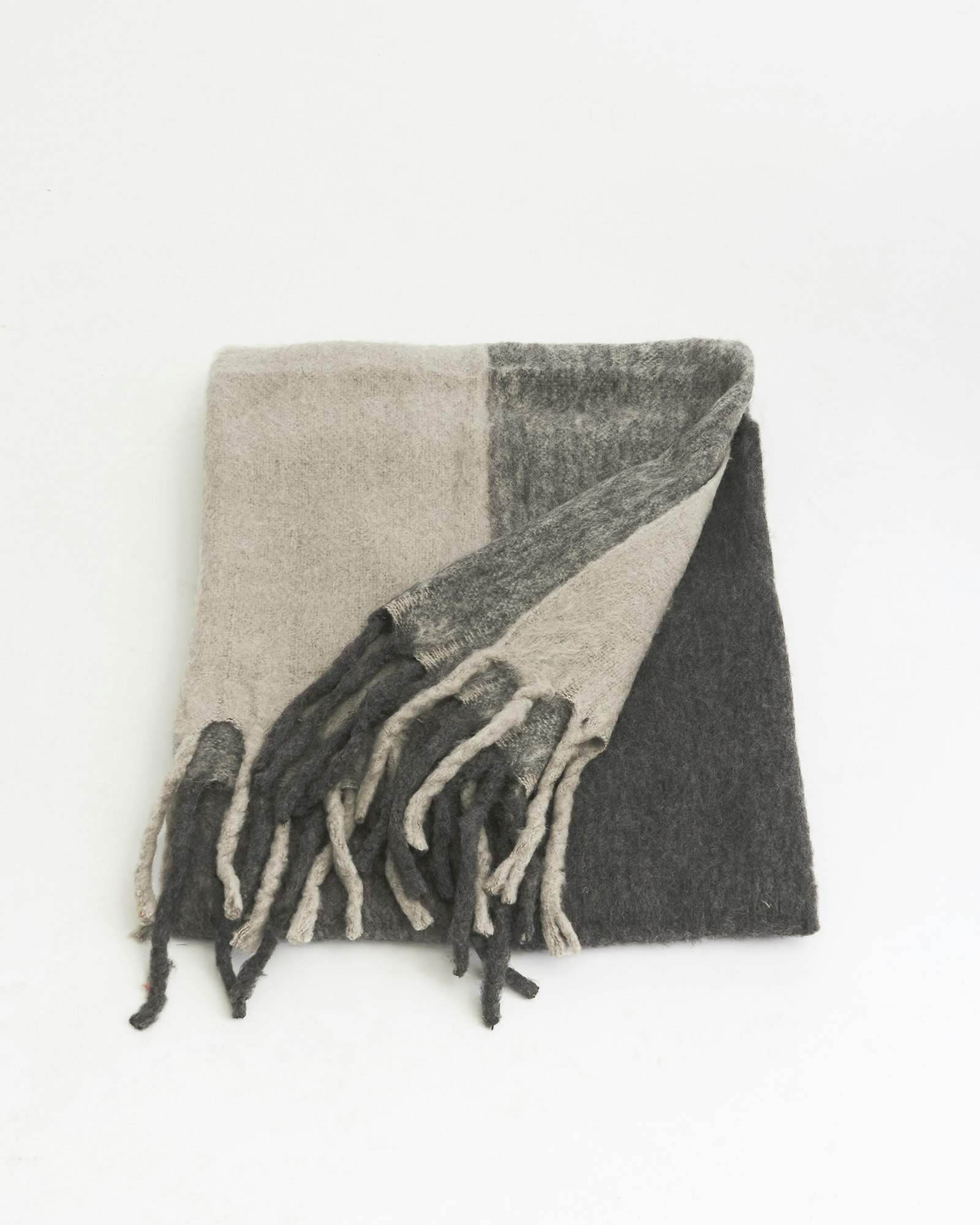 Pläd Stor Ruta Grey 130x150cm