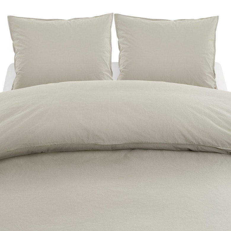Påslakanset Waveless Percale - Sand