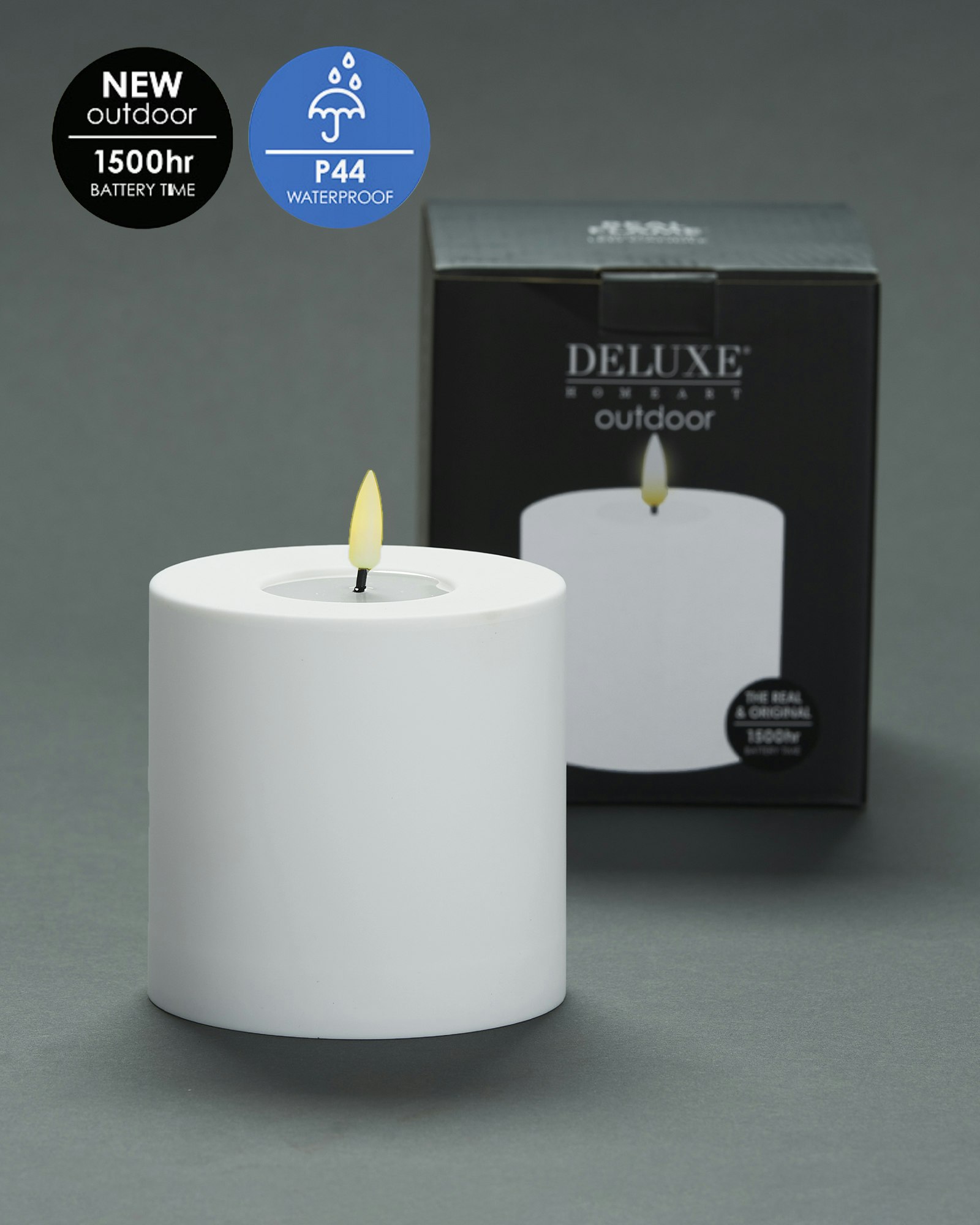 Utomhus LED-Blockljus Ø 10 - Höjd 10cm