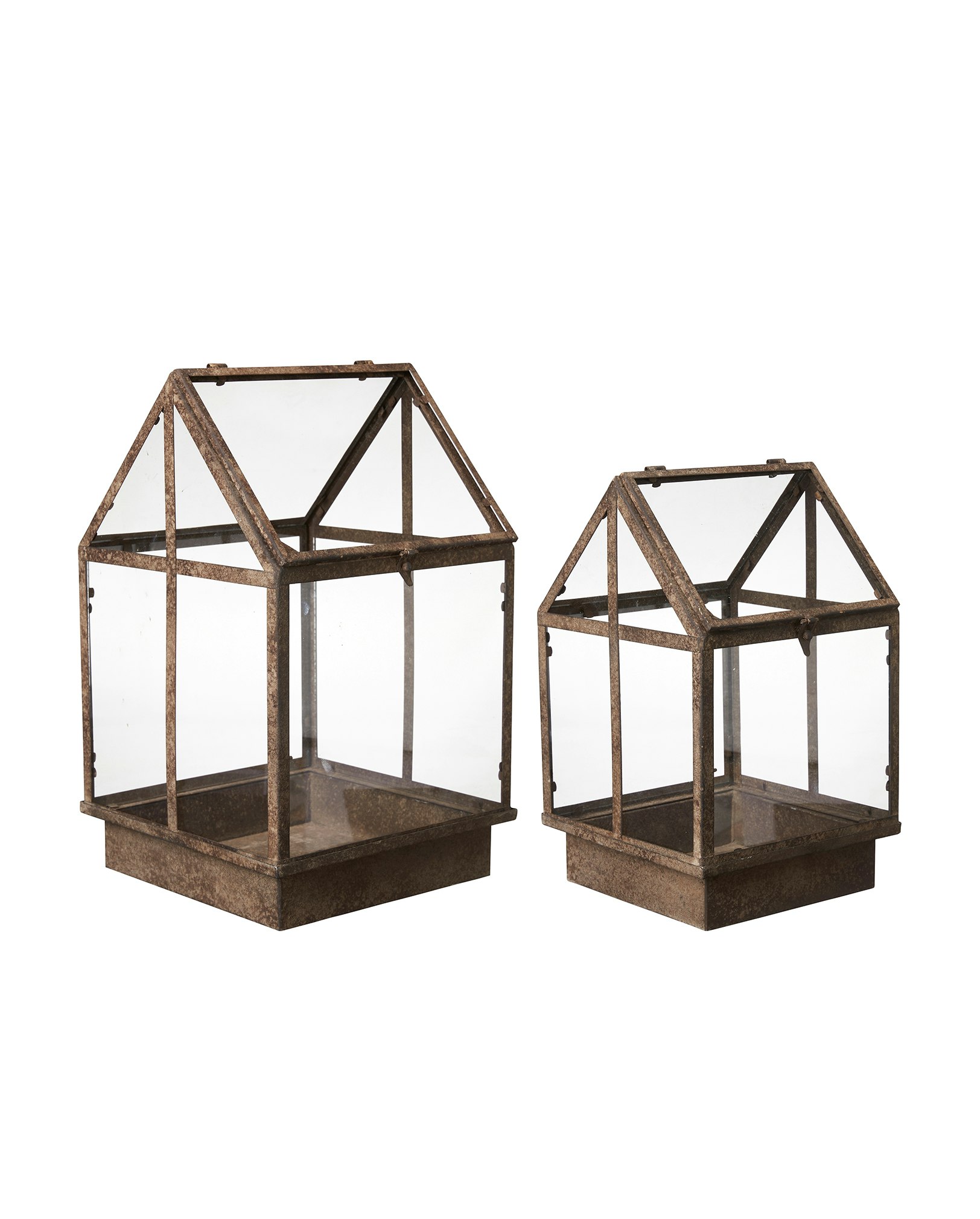 Drivhus/Växthus - Rost Set av 2
