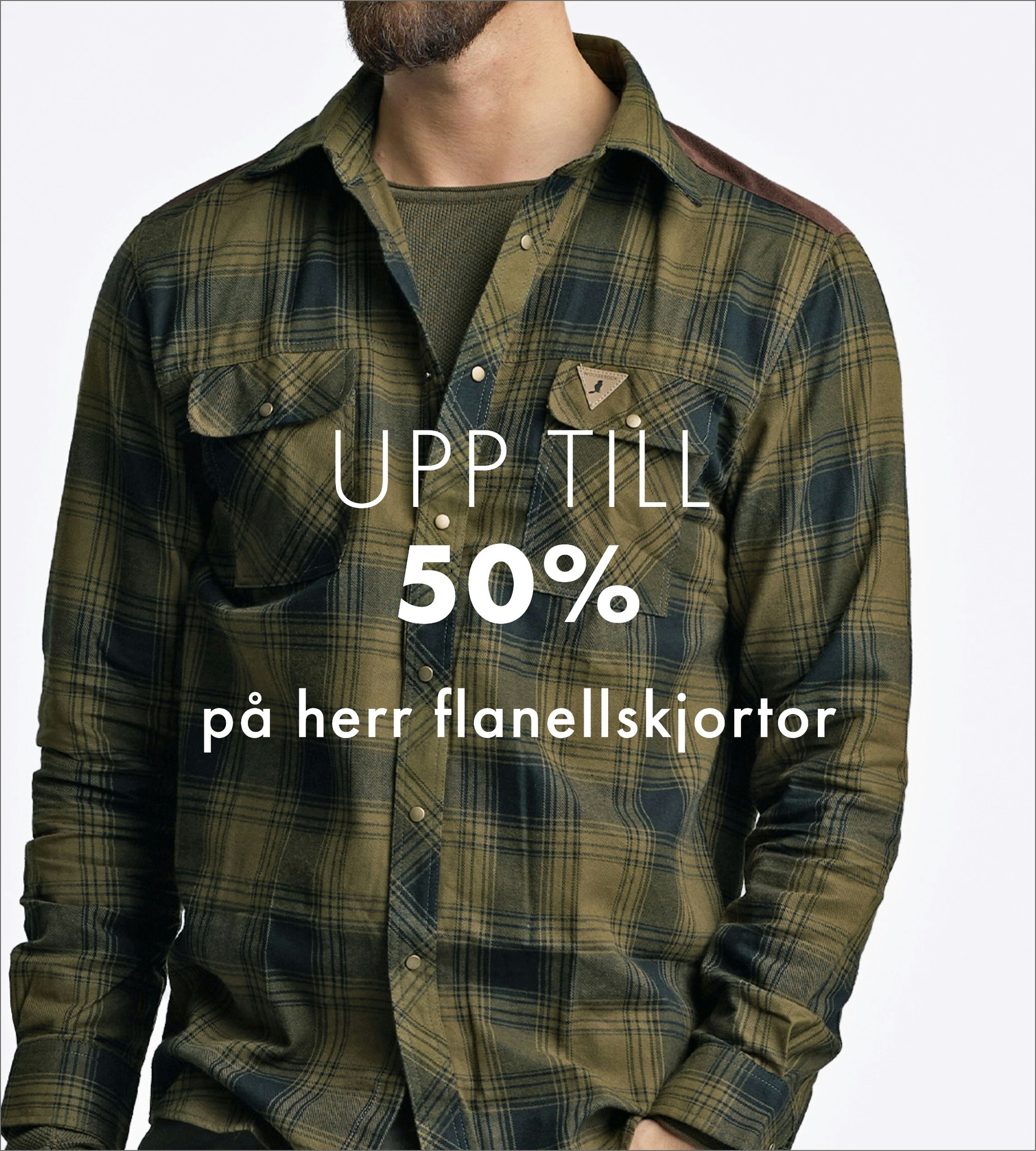 Flanellskjorta Herr, Dark Olive