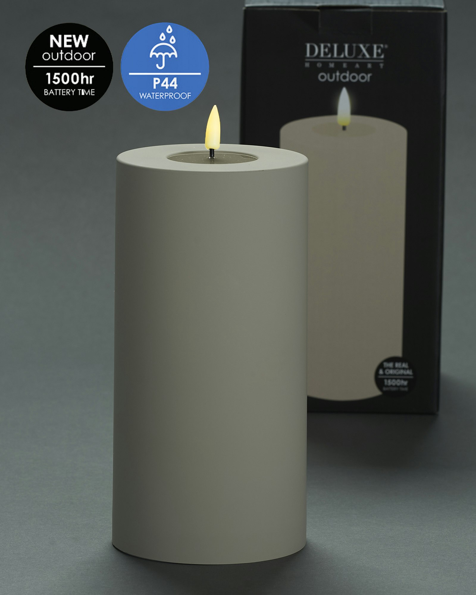 Utomhus LED-Blockljus Ø10 - Höjd 20cm