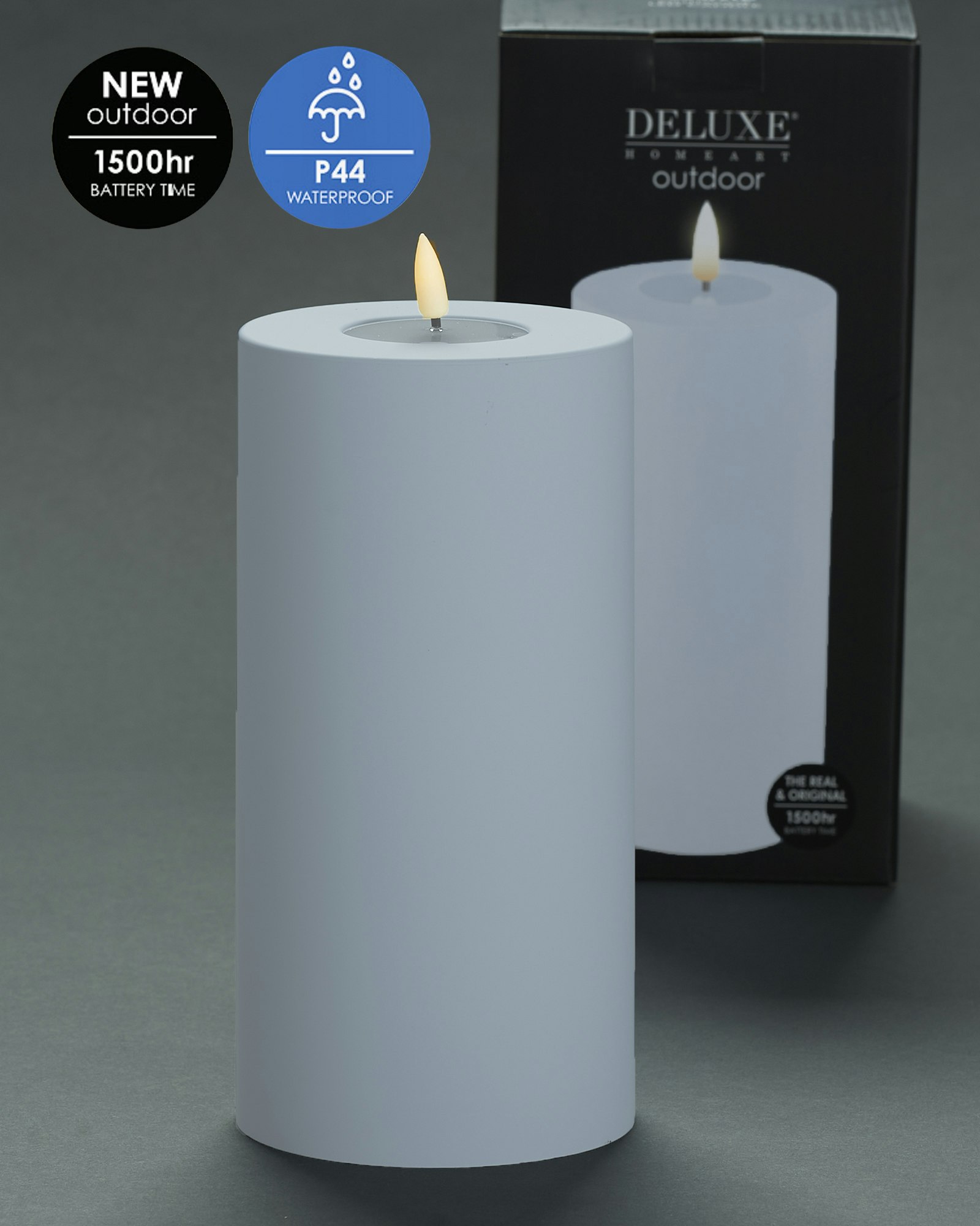 Utomhus LED-Blockljus Ø10 - Höjd 20cm