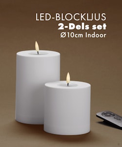 Deluxe LED-Blockljus Paket Ø10 Inomhus i Set av 2