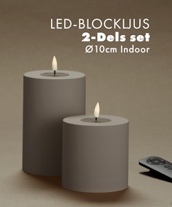 Deluxe LED-Blockljus Paket Ø10 Inomhus i Set av 2