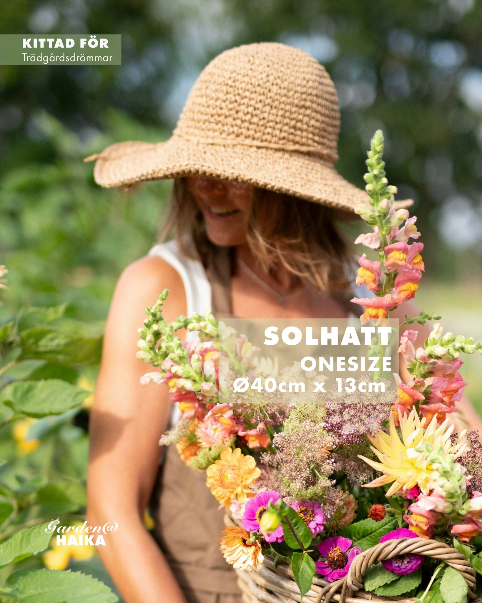 WICKER Reglerbar Solhatt i Natur