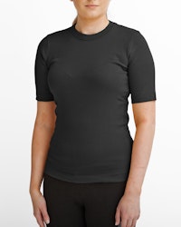 Top Ribb Viscose Dam, Black