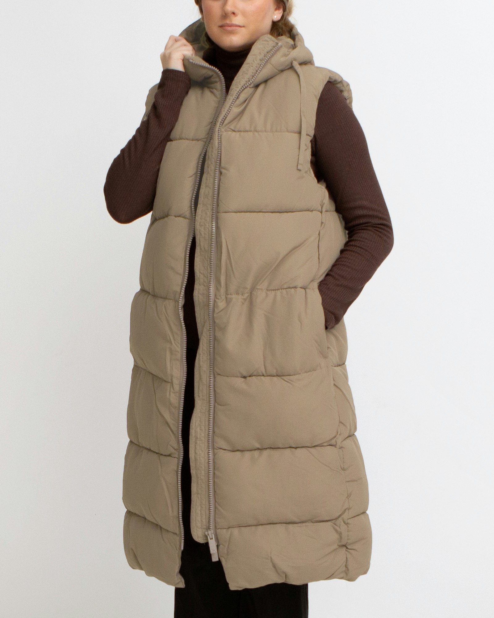 Long Vest WP Beige