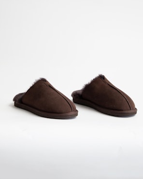 Fårskinnstofflor STAVANGER Slippers, Chocolate