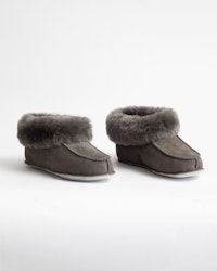 NARVIK Mjuka Ankelhöga Fårskinnstofflor, Grey