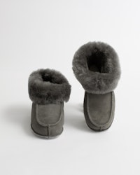 NARVIK Mjuka Ankelhöga Fårskinnstofflor, Grey