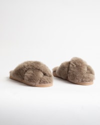 IDUN Sandaler/Tofflor med Päls, Brown